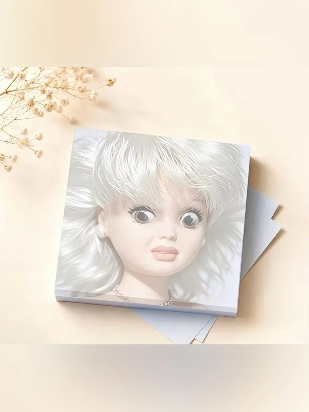 Funny Doll Face Sticky Notes - 50 Sheets